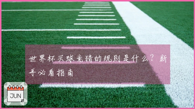 世界杯买球竞猜的规则是什么？新手必看指南